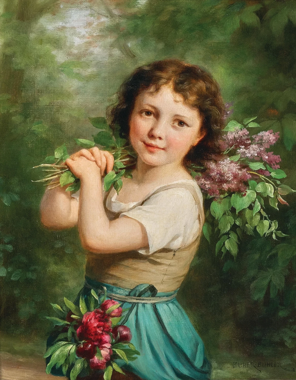 Ragazza con fiori 1